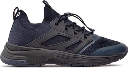 ΑΘΛΗΤΙΚΑ MODERN PREP SNEAKER KNIT FM0FM04233 ΣΚΟΥΡΟ ΜΠΛΕ TOMMY HILFIGER