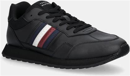 ΑΘΛΗΤΙΚΑ NEW RUNNER EVA LTH STRIPES ΧΡΩΜΑ: ΜΑΥΡΟ, FM0FM05637 TOMMY HILFIGER