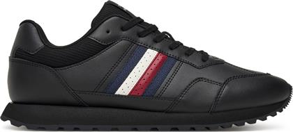 ΑΘΛΗΤΙΚΑ NEW RUNNER EVA STRIPES FM0FM05637 ΜΑΥΡΟ TOMMY HILFIGER