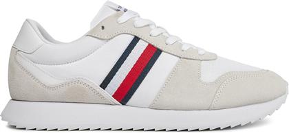 ΑΘΛΗΤΙΚΑ RUNNER EVO MIX ESS FM0FM04886 ΛΕΥΚΟ TOMMY HILFIGER