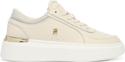 ΑΘΛΗΤΙΚΑ SHINY LEATHER PLATFORM SNEAKER FW0FW09364 ΕΚΡΟΥ TOMMY HILFIGER