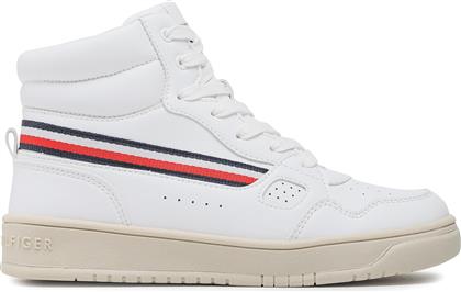 ΑΘΛΗΤΙΚΑ STRIPES HIGH TOP LACE-UP SNEAKER T3X9-32851-1355 S ΛΕΥΚΟ TOMMY HILFIGER