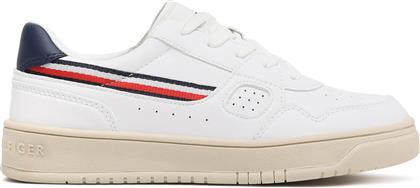 ΑΘΛΗΤΙΚΑ STRIPES LOW CUT LACE-UP SNEAKER T3X9-32848-1355 S ΛΕΥΚΟ TOMMY HILFIGER