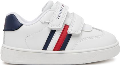 ΑΘΛΗΤΙΚΑ STRIPES LOW CUT VELCRO SNEAKER T1X9-33839-1355 M ΛΕΥΚΟ TOMMY HILFIGER