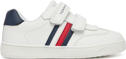 ΑΘΛΗΤΙΚΑ STRIPES LOW CUT VELCRO SNEAKER T1X9-33839-1355 S ΛΕΥΚΟ TOMMY HILFIGER