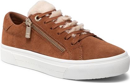 ΑΘΛΗΤΙΚΑ SUEDE WARMLINED TH SNEAKER FW0FW05363 ΚΑΦΕ TOMMY HILFIGER