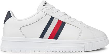 ΑΘΛΗΤΙΚΑ SUPERCUP LTH STRIPES ESS FM0FM04895 ΛΕΥΚΟ TOMMY HILFIGER