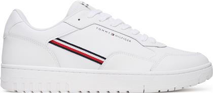 ΑΘΛΗΤΙΚΑ TH BASKET CORE STRIPES FM0FM05631 ΛΕΥΚΟ TOMMY HILFIGER