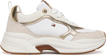 ΑΘΛΗΤΙΚΑ TH CHUNKY RUNNER METALLIC FW0FW09204 ΕΚΡΟΥ TOMMY HILFIGER