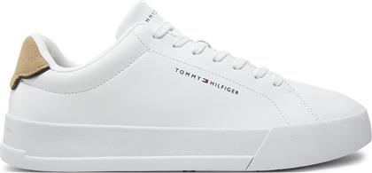 ΑΘΛΗΤΙΚΑ TH COURT LTH DETAIL ESS FM0FM05367 ΛΕΥΚΟ TOMMY HILFIGER