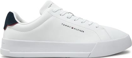 ΑΘΛΗΤΙΚΑ TH COURT LTH DETAIL ESS FM0FM05367 ΛΕΥΚΟ TOMMY HILFIGER