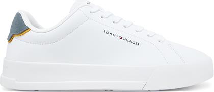 ΑΘΛΗΤΙΚΑ TH COURT LTH DETAIL ESS FM0FM05367 ΛΕΥΚΟ TOMMY HILFIGER