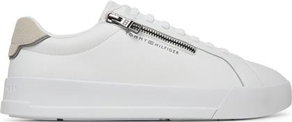 ΑΘΛΗΤΙΚΑ TH COURT ZIP FM0FM05730 ΛΕΥΚΟ TOMMY HILFIGER