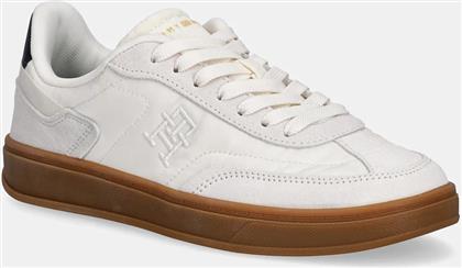 ΑΘΛΗΤΙΚΑ TH HERITAGE SNEAKER ΧΡΩΜΑ: ΑΣΠΡΟ, FW0FW08643 TOMMY HILFIGER