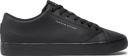 ΑΘΛΗΤΙΚΑ TH HI VULC CORE LOW LEATHER FM0FM05041 ΜΑΥΡΟ TOMMY HILFIGER