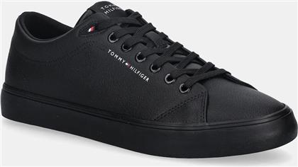 ΑΘΛΗΤΙΚΑ TH HI VULC CORE LOW LTH II ESS ΧΡΩΜΑ: ΜΑΥΡΟ, FM0FM05511 TOMMY HILFIGER