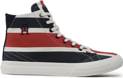 ΑΘΛΗΤΙΚΑ TH HI VULC STREET STRIPES FM0FM04690 ΣΚΟΥΡΟ ΜΠΛΕ TOMMY HILFIGER από το EPAPOUTSIA