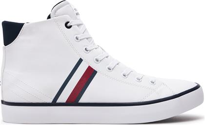 ΑΘΛΗΤΙΚΑ TH HI VULC STRIPES MESH FM0FM04948 ΛΕΥΚΟ TOMMY HILFIGER