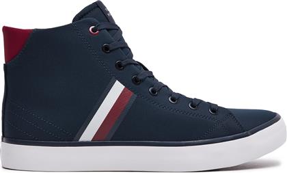 ΑΘΛΗΤΙΚΑ TH HI VULC STRIPES MESH FM0FM04948 ΣΚΟΥΡΟ ΜΠΛΕ TOMMY HILFIGER