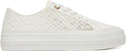 ΑΘΛΗΤΙΚΑ VULC EMBROIDERED SNEAKER FW0FW08685 ΛΕΥΚΟ TOMMY HILFIGER