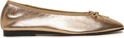 ΜΠΑΛΑΡΙΝΕΣ BALLERINA SOFT LEATHER METALLIC FW0FW08452 ΧΡΥΣΟ TOMMY HILFIGER