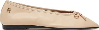 ΜΠΑΛΑΡΙΝΕΣ SOFT LEATHER BALLERINA BOW FW0FW08355 ΡΟΖ TOMMY HILFIGER