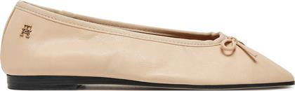 ΜΠΑΛΑΡΙΝΕΣ SOFT LEATHER BALLERINA BOW FW0FW08355 ΡΟΖ TOMMY HILFIGER