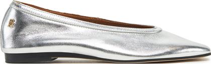 ΜΠΑΛΑΡΙΝΕΣ SOFT METAL LTHR BALLERINA NO BOW FW0FW08601 ΑΣΗΜΙ TOMMY HILFIGER