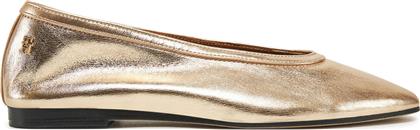 ΜΠΑΛΑΡΙΝΕΣ SOFT METAL LTHR BALLERINA NO BOW FW0FW08601 ΧΡΥΣΟ TOMMY HILFIGER