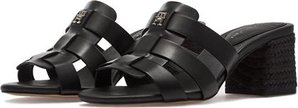 BLOCK MID HEEL LEATHER SANDAL FW0FW08049 - THBDS TOMMY HILFIGER