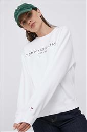 ΜΠΛΟΥΖΑ ΧΡΩΜΑ: ΑΣΠΡΟ, WW0WW39791 TOMMY HILFIGER