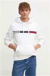 ΜΠΛΟΥΖΑ ΧΡΩΜΑ: ΑΣΠΡΟ, ΜΕ ΚΟΥΚΟΥΛΑ, MW0MW37361 TOMMY HILFIGER