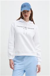 ΜΠΛΟΥΖΑ ΧΡΩΜΑ: ΑΣΠΡΟ, ΜΕ ΚΟΥΚΟΥΛΑ, WW0WW43598 TOMMY HILFIGER