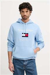 ΜΠΛΟΥΖΑ ΧΡΩΜΑ: ΜΠΛΕ, ΜΕ ΚΟΥΚΟΥΛΑ, MW0MW42735 TOMMY HILFIGER