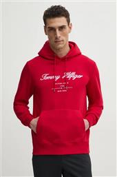 ΜΠΛΟΥΖΑ ΧΡΩΜΑ: ΚΟΚΚΙΝΟ, ΜΕ ΚΟΥΚΟΥΛΑ, MW0MW33631 TOMMY HILFIGER