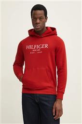 ΜΠΛΟΥΖΑ ΧΡΩΜΑ: ΚΟΚΚΙΝΟ, ΜΕ ΚΟΥΚΟΥΛΑ, MW0MW35523 TOMMY HILFIGER