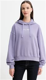 ΜΠΛΟΥΖΑ ΧΡΩΜΑ: ΜΟΒ, ΜΕ ΚΟΥΚΟΥΛΑ, WW0WW47459 TOMMY HILFIGER