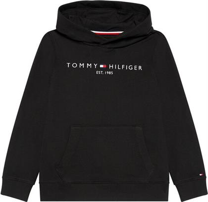 ΜΠΛΟΥΖΑ ESSENTIAL HOODY KS0KS00213 ΜΑΥΡΟ REGULAR FIT TOMMY HILFIGER