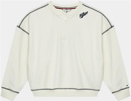 ΜΠΛΟΥΖΑ HILFIGER SCRIPT 85 SWEATSHIRT KG0KG07719 ΕΚΡΟΥ REGULAR FIT TOMMY HILFIGER