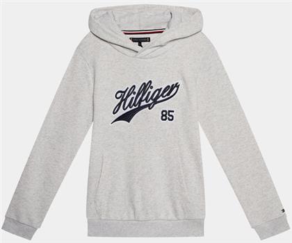 ΜΠΛΟΥΖΑ HILFIGER SCRIPT HOODIE KB0KB08718 ΓΚΡΙ REGULAR FIT TOMMY HILFIGER