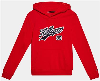 ΜΠΛΟΥΖΑ HILFIGER SCRIPT HOODIE KB0KB08718 ΚΟΚΚΙΝΟ REGULAR FIT TOMMY HILFIGER