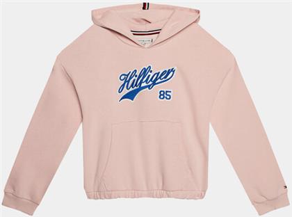 ΜΠΛΟΥΖΑ HILFIGER SCRIPT HOODIE KG0KG07721 ΡΟΖ REGULAR FIT TOMMY HILFIGER