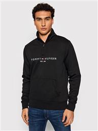 ΜΠΛΟΥΖΑ LOGO MOCKNECK MW0MW20954 ΜΑΥΡΟ REGULAR FIT TOMMY HILFIGER από το MODIVO