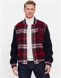 ΜΠΟΜΠΕΡ ΜΠΟΥΦΑΝ VARSITY MW0MW34023 ΚΟΚΚΙΝΟ REGULAR FIT TOMMY HILFIGER