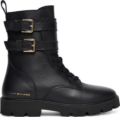 ΜΠΟΤΑΚΙΑ BIKER LACEUP FW0FW08986 ΜΑΥΡΟ TOMMY HILFIGER