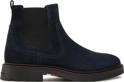 ΜΠΟΤΑΚΙΑ ΜΕ ΛΑΣΤΙΧΟ LIGHT HILFIGER SUEDE CHELSEA FM0FM05104 ΣΚΟΥΡΟ ΜΠΛΕ TOMMY HILFIGER