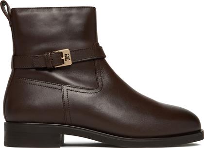 ΜΠΟΤΑΚΙΑ TH BUCKLE RIDING LEATHER BOOTIE FW0FW08781 ΚΑΦΕ TOMMY HILFIGER