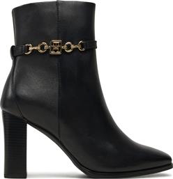 ΜΠΟΤΑΚΙΑ TH CHAIN HIGH HEEL BOOTIE FW0FW08241 ΜΑΥΡΟ TOMMY HILFIGER