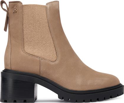 ΜΠΟΤΑΚΙΑ TH NUBUCK CHELSEA CLEATED HEEL FW0FW09158 ΜΠΕΖ TOMMY HILFIGER