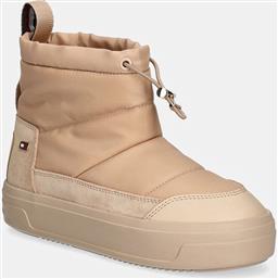 ΜΠΟΤΕΣ ΧΙΟΝΙΟΥ FLAG NYLON MINI SNOWBOOT ΧΡΩΜΑ: ΜΠΕΖ, FW0FW08334 TOMMY HILFIGER